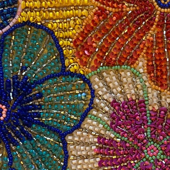 Anthropologie fully beaded purse NEVER USED - Picture 5 of 16